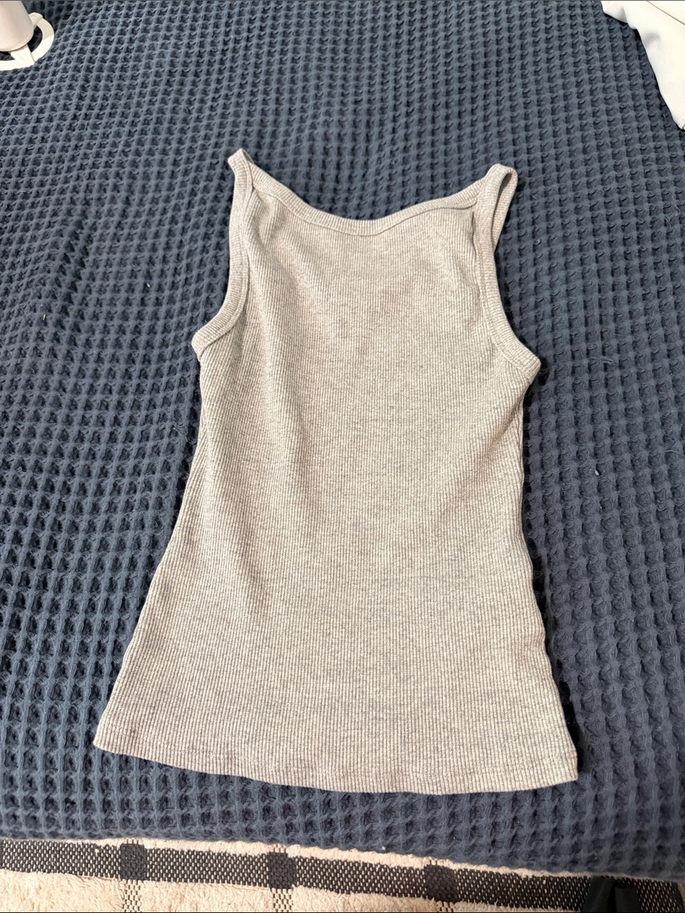 Zara Light Gray Ribbed Tank Top
